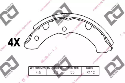 Комлект тормозных накладок DJ PARTS BS1048